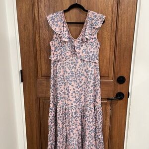 Floral Pink Sleeveless Dress